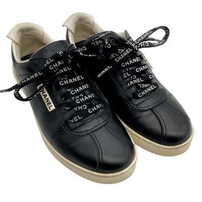CHANEL Coco Mark Low Cut Sneaker Leder G34085 Schwarz
