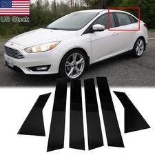 For Ford Focus 2012-19 4dr5dr 6pcs Glossy Black Pillar Post Door Window Covers