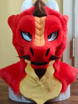 Cute Drache Fursuit Furry Headbase 3D gedruckt