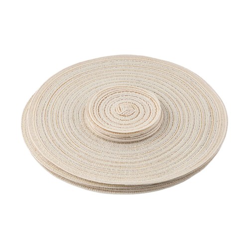 Stylish 12Pcs Round Tablemats Coasters Set for Elegant Kitchen For Dining - Picture 20 of 55