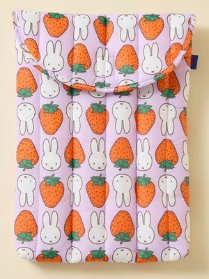 Strawberry Miffy Baggu Puffy 16'' Recycled Laptop Sleeve Purple New with Tags NWT