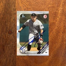 Aaron Schunk Autographed 2019 Bowman Draft Signed Card #BD-129 - Rockies