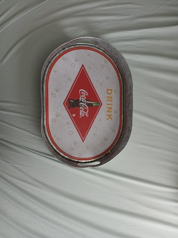 Coca-Cola Vintage Metal Drink Serving Tray 16x12 Inch