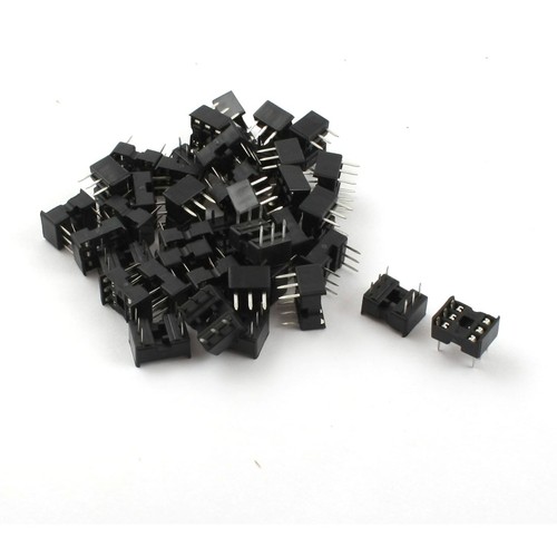40 Pcs 6 Pin DIP IC Socket Adapter 2.54mm Pitch Wide