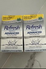 2x REFRESH 94771 OPTIVE 2 x 0.33oz Advanced Lubricant Eye Drops Exp 6/26 
