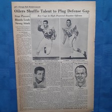 Houston Oilers 1961 AFL Football Billy Cannon A Jamison G Blanda Houston Texas