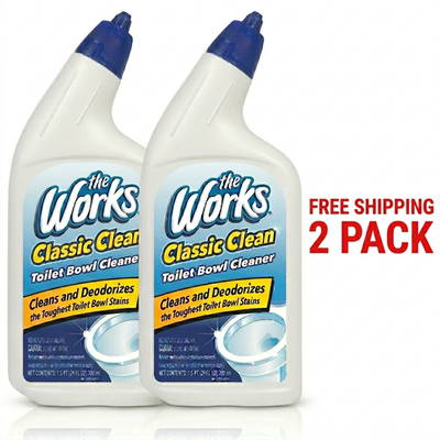 #ad The Works Toilet Bowl Cleaner Liquid 24 fl oz 2 PACKS Removes Stains amp; Rust $16.98