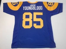 UNSIGNED CUSTOM Sewn Stitched Jack Youngblood White or Blue Jersey - M to 3XL