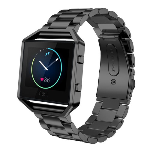 Edelstahl Klappverschluss Uhr Armband Armband + Rahmen für Fitbit Blaze - Bild 3 von 21