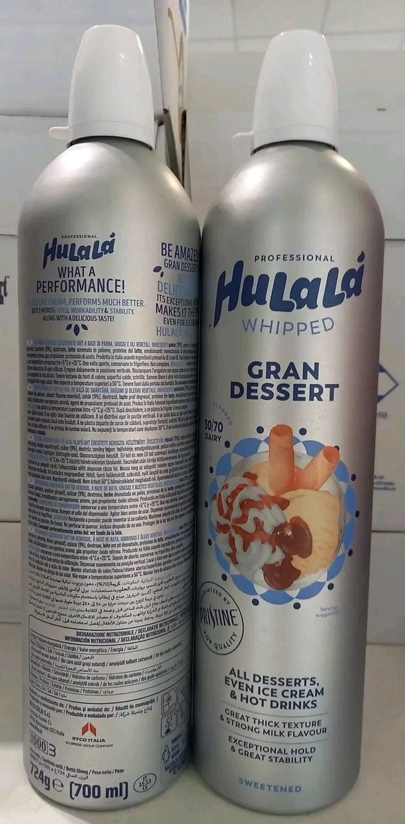 2 Stück Gran Dessert Professional Hulala Creme Spray 700 ml