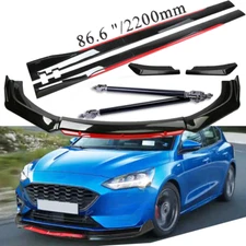 For Ford Focus Fiesta Fusion Front Bumper Lip Spoiler Splitter Side Skirt Body