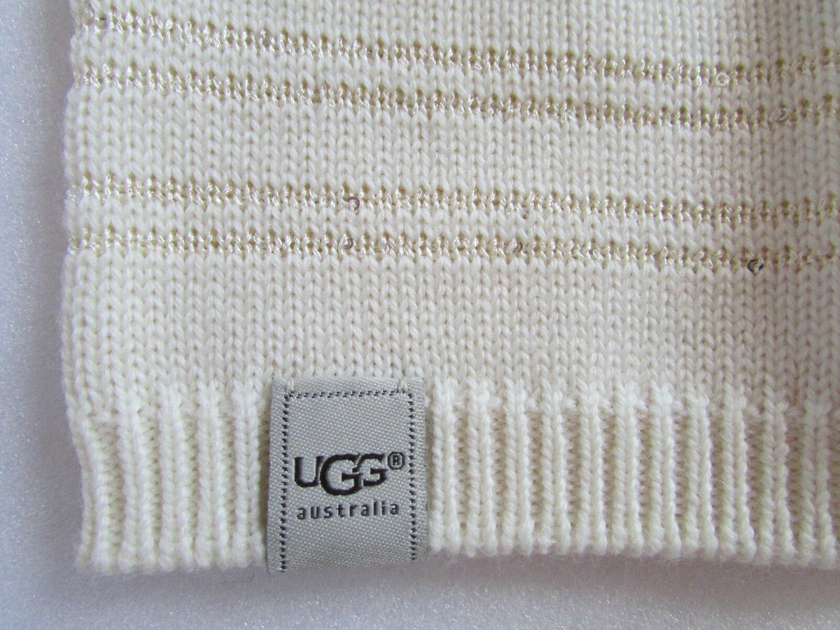 UGG Hat Knit Beanie Sequin Trim Cream New | eBay display picture 2