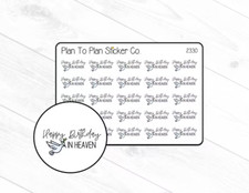 2330 Happy Birthday in Heaven Planner Stickers