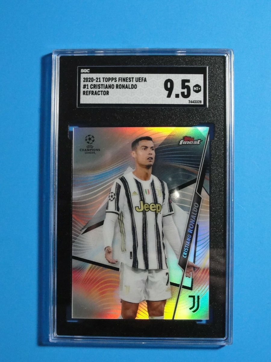Cristiano Ronaldo 2021 Topps Finest UCL REFRACTOR #1 SGC 9.5