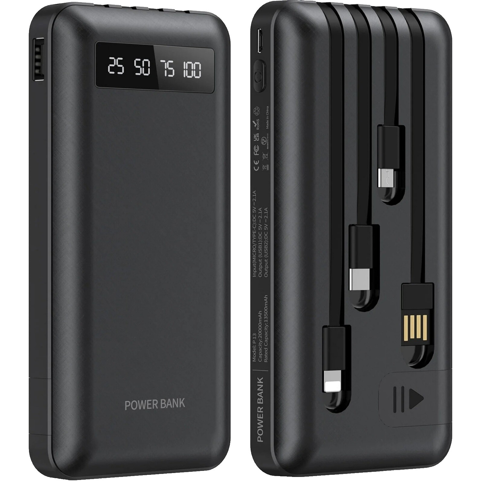 スマホアクセサリー 512539 X DIGI PB2100 Power Bank 20000mAh 20000mAh Power Bank | eBay