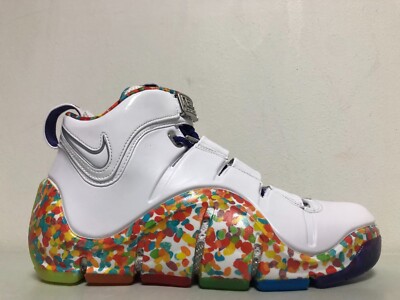Nike Zoom Lebron IV Fruity Pebbles White True Red Green DQ9310-100 Size 10.5