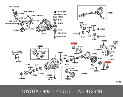 Genuine OE seal, oil for rear differential side gear shaft, 9031147015 for TOYOT