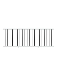 8 x 36 ft. White Rail Kit Exterior Vinyl Railing Stair Deck Outdoor Porch Patio