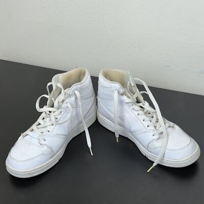 Nike Prestige IV 584614-111 High Top Sneakers Triple White Size