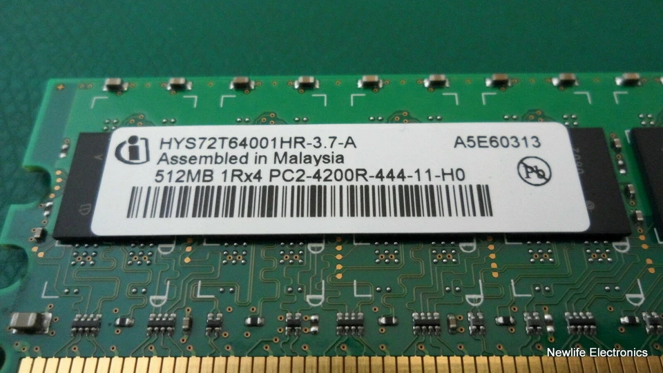 HP AB563-69001 512MB PC-4200 (533MHz) DDR2-SDRAM DIMM Server Memory AB563AX - Image 2 of 4