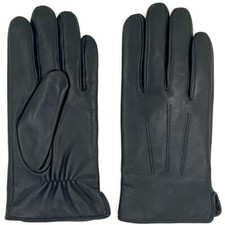 Luxury Mens Leather Gloves Cashmere Lined-Soft Comfortable Lambskin Touchsreen