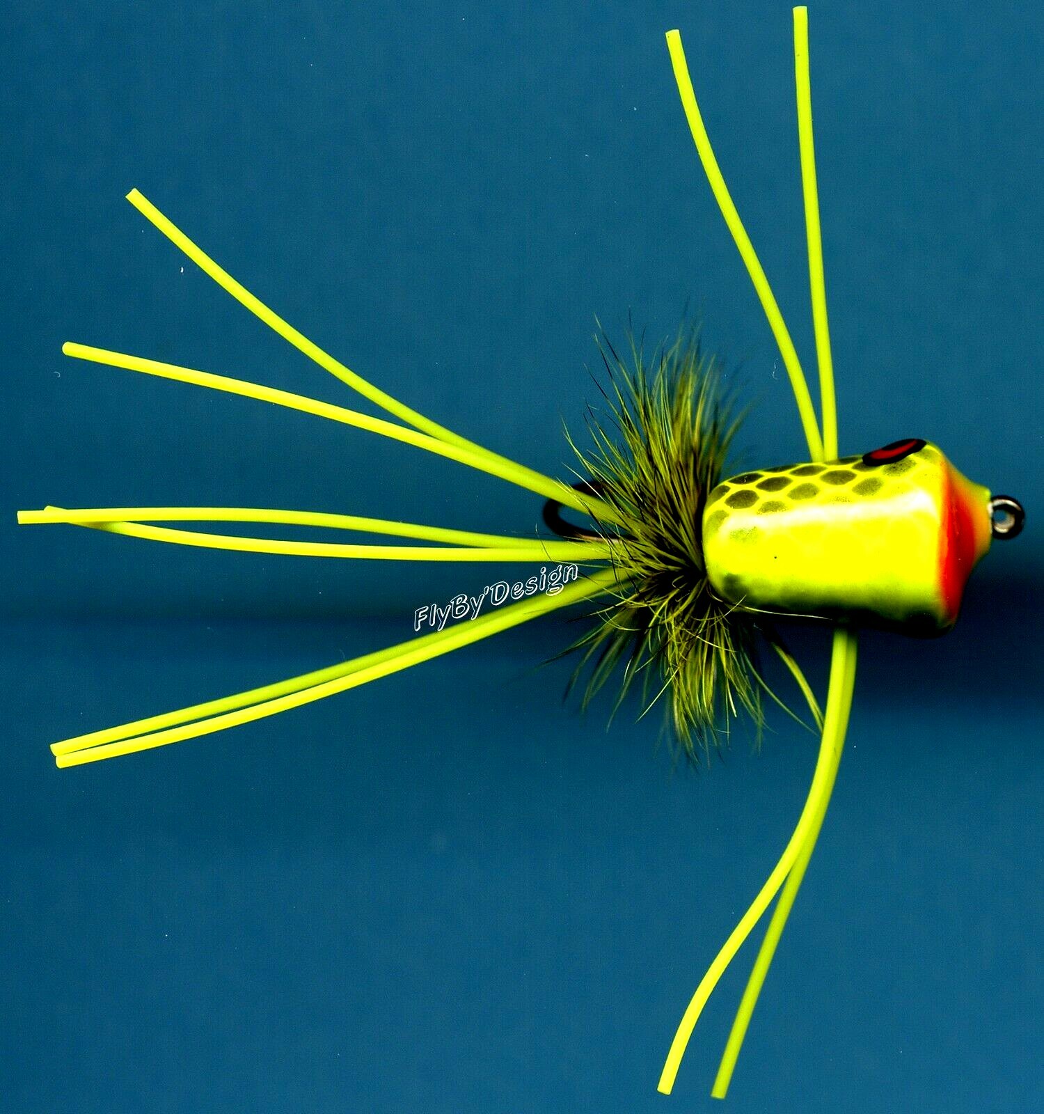 Chartreuse with Black Fish Scales Bass/Bream Popper, Choose Quantity