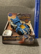 VTECH SWITCH & GO TRICERATOPS RACE CAR Dino Dinosaur Kids Transformer