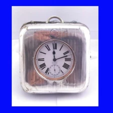 Edwardian Silver Goliath Patent 8Day Patent Military 17J Omega Pocket Watch 1901