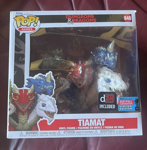 Tiamat Dungeons & Dragons Funko Pop NYCC 2021 Shared Sticker Jumbo + D20 Die !