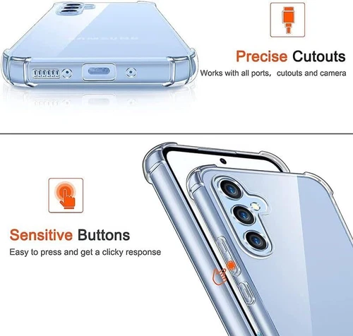 Für Samsung A15 A35 A55 A14 A54 5G durchsichtige stoßfeste Silikon Handyhülle - Bild 6 von 14
