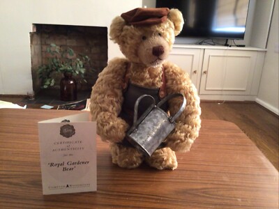 Hermann Teddybär ''Royal Gardener Bear'' goldenes Mohair ~ Limited Edition ~ 77/2450