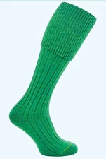 Scottish Men's Deluxe Wool Blend Grass Green Kilt Hose Socks 
