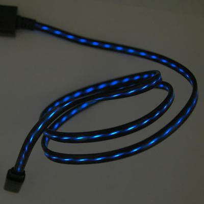 iPhone 14/13/12/11 X/8/7/ Light-Up USB Charger Cable w/ Flowing LED Light