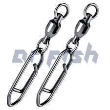 Fishing Swivel Snap 30~100 Ball Bearing Swivel Fishing Lure Connector Saltwater