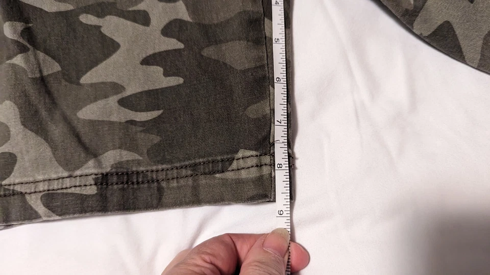 George 42 码绿色迷彩弹力工装短裤男式口袋棉质氨纶  — 第 3/4 张图片