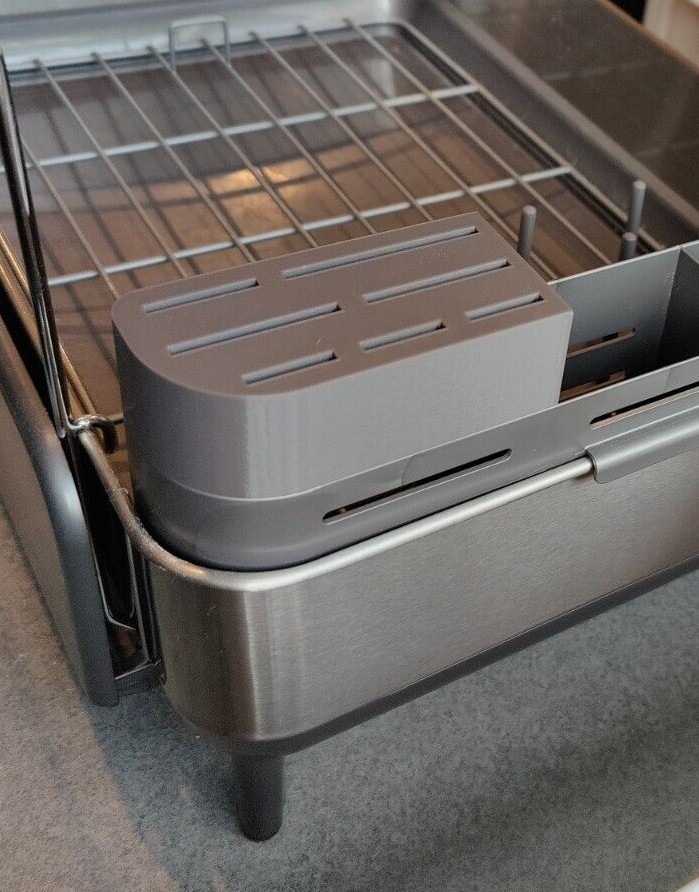 Knife Block holder for Simplehuman Dishrack drainer drain rack 3D Printed  knives