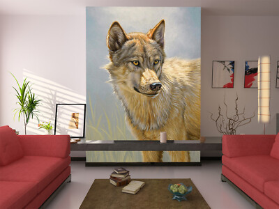 3D Wolf Grass ZHUA3048 Wallpaper Wall Murals Removable Self-adhesive Zoe
