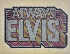 Original Vintage Elvis Presley Always Elvis Glitter Iron On Transfer