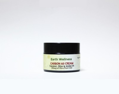 C60 CREAM Size .5 oz Carbon 60 Fullerene with COCONUT Oil, JOJOBA Oil exp 2027