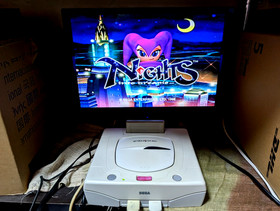 Sega Saturn White Console 3D Multi controller Game soft case Nights Japan