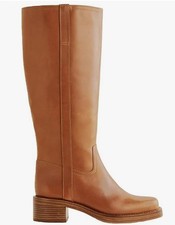 Women's Knee High Boots Chunky Block Heel Long Boots Square Toe Size 10