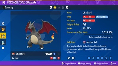Pokemon Scarlet and Violet PSV - Shiny 6IV Charizard