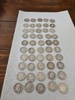 1 Roll (50 Coins) Circulated Silver Roosevelt Dimes Uncertified Worn 1940's-50's