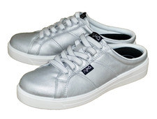 RYKA Viv Classic Mule Sneaker Women Size 7 Wide Metallic Silver Vegan Leather
