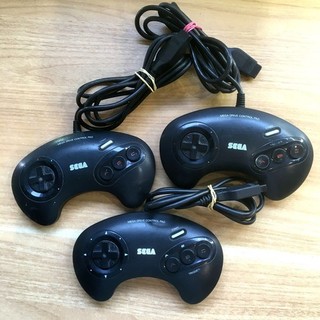 Lot 3x MANETTES OFFICIELLES DÉFECTUESES MODEL NO. 1650 SEGA MEGADRIVE CONTROLLER