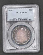 1880 Seated Liberty Half Dollar Proof | PCGS PR66 | Amazing Toning!