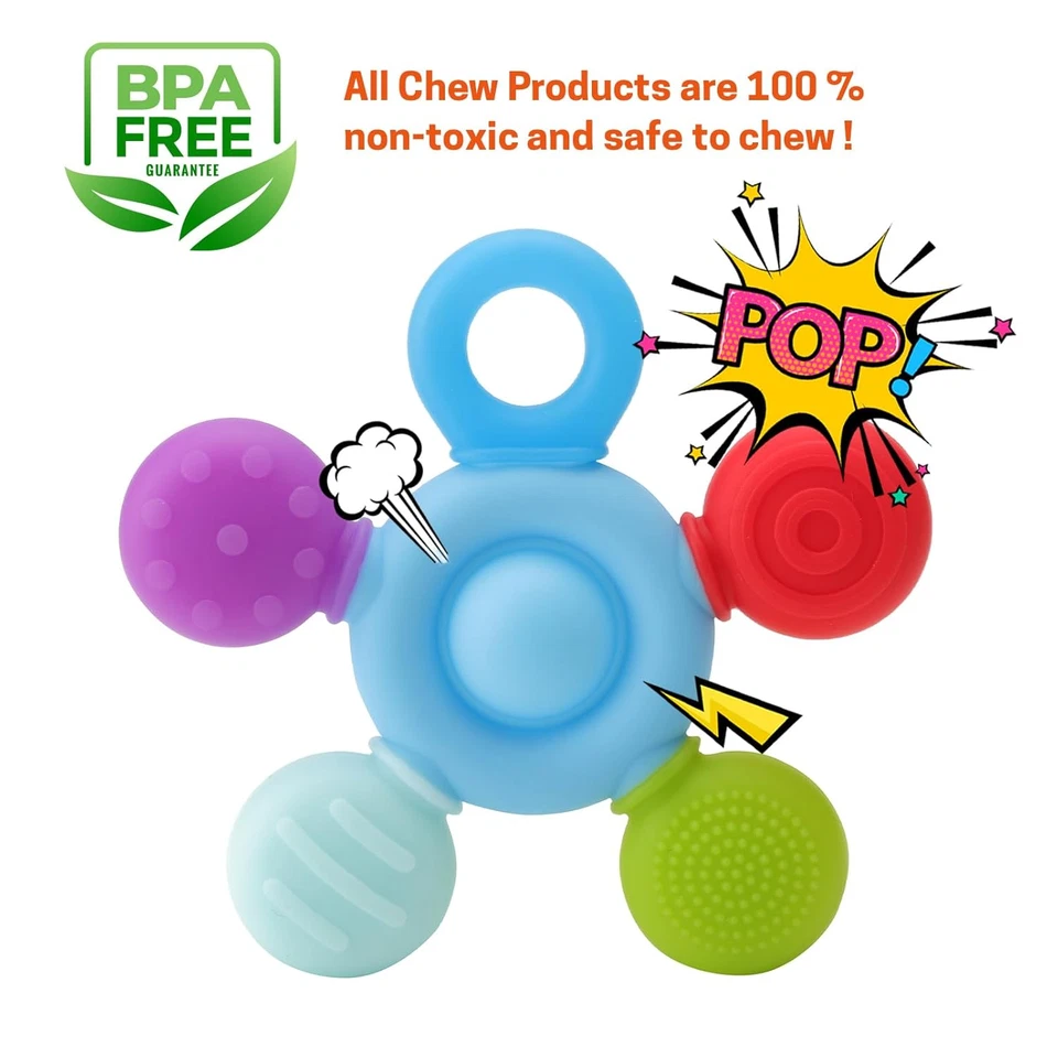 Chewy Necklaces for Sensory Kids, Seeway Silicone Chew Toys for Kids with ADHD A - Image 3 of 4