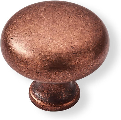 10 Pack Antique Copper Cabinet Knobs - Single Hole Center 1-1/4 Inch Zinc Vintag