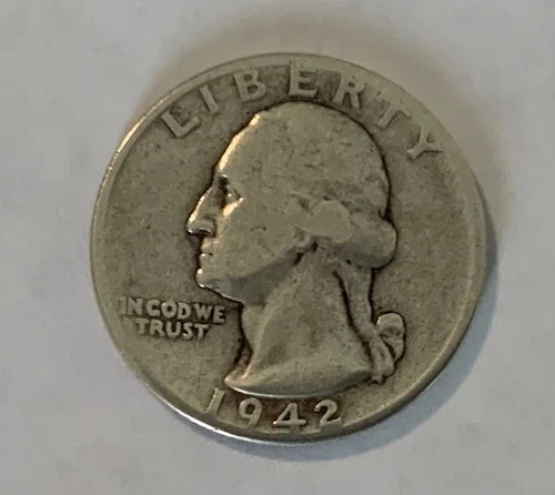 1942 Washington Quarter Silver P (No Mint) Uncertified Circulated Ungraded (A24)