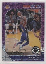 2019-20 Panini NBA Hoops Premium Stock Purple Disco Prizm Quinn Cook #267 fz4